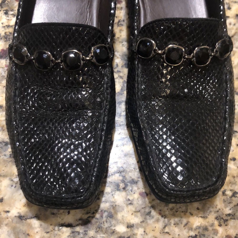Stuart Weitzman Jewel Toe Loafers - Size 9 - Black
